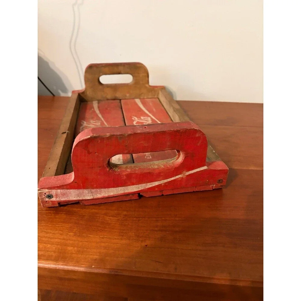 1971 Coca-Cola Wooden Serving Tray Rustic Reclaimed Coke Crate